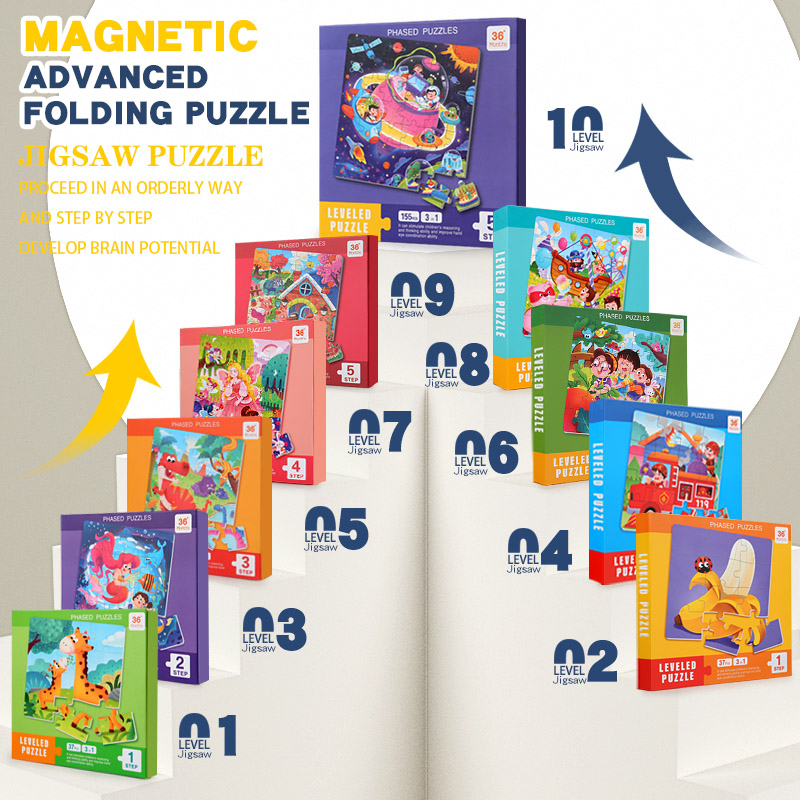 Kids Education Material - Rompecabezas Magnético de Madera para Niños,