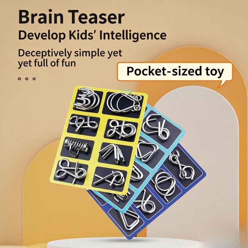 Juego de 8 Rompecabezas Metáli - Brain Teaser Cube reseña y precio