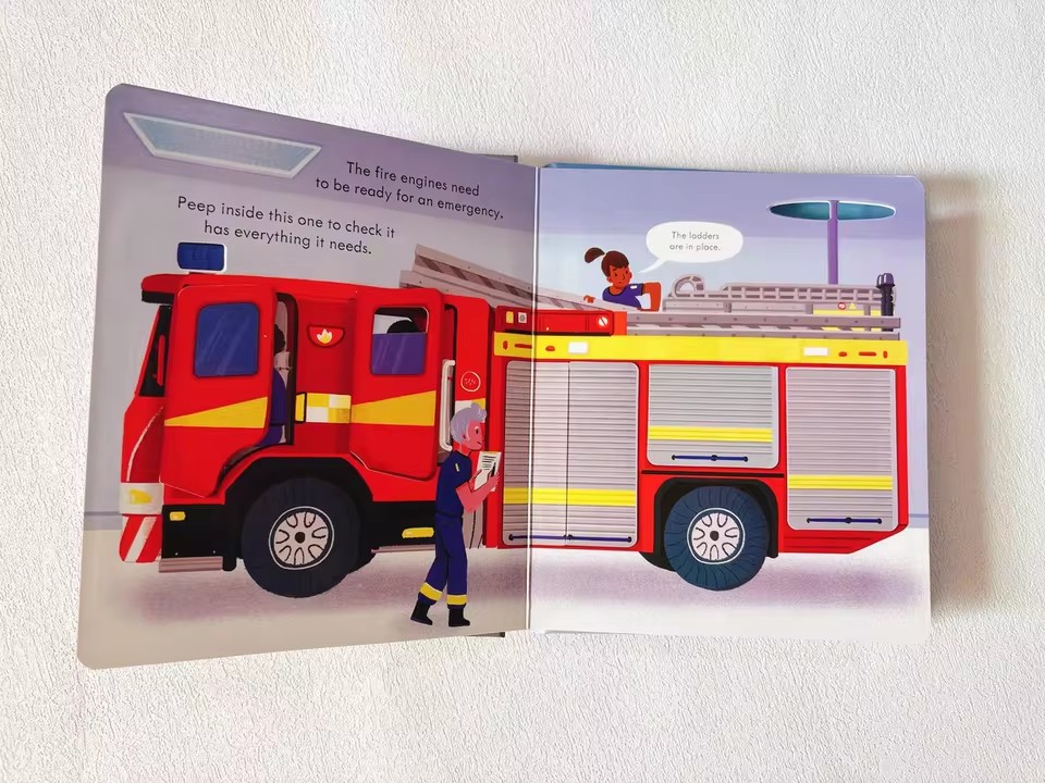 Usborne Peep Inside How A Fire - Kids Education In Us reseña y precio