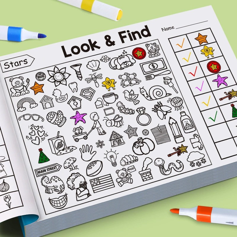 Libro para colorear Look And F - Kids Education In Us reseña y precio