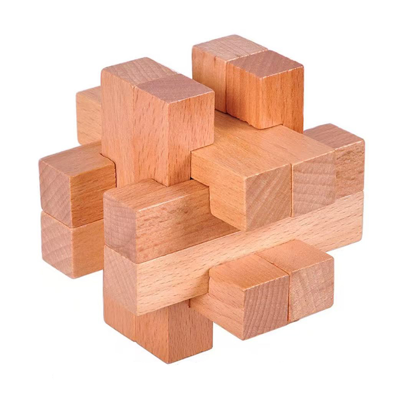 Rompecabezas de madera para ad - Brain Teaser Cube reseña y precio